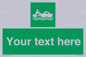 Custom sign safe condition Rescue boat